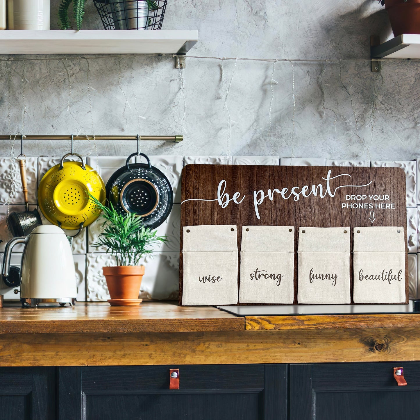 Be Present Wood Phone Board (Large)