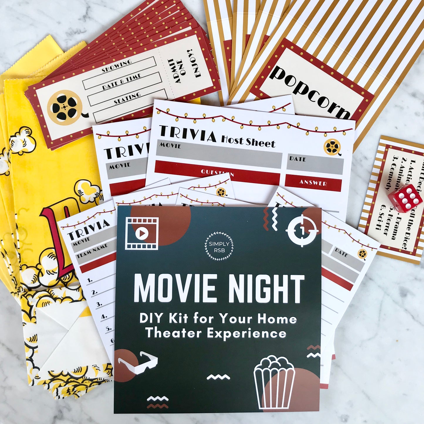 Movie Night DIY Ticket Kit